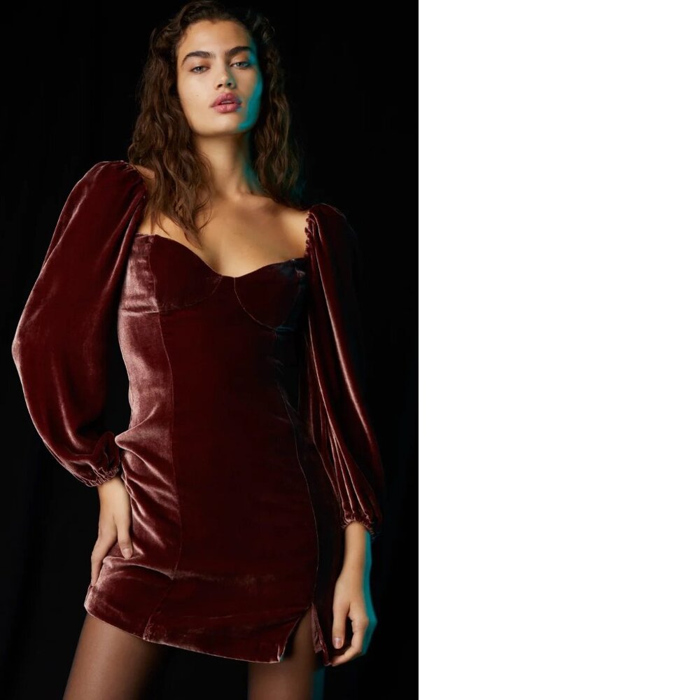 Wilfred Novella Velvet Mini Dress